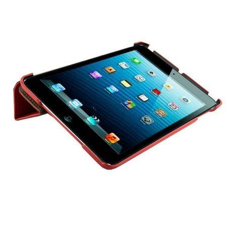 4World Etui ochronne/Podstawka do iPad Mini 7'' Leather Back Fold czerwone